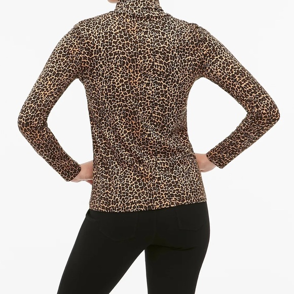 DYNAMITE Mock Neck Long Sleeves Leopard Print Tunic Soft Cozy Trending - Picture 1 of 10
